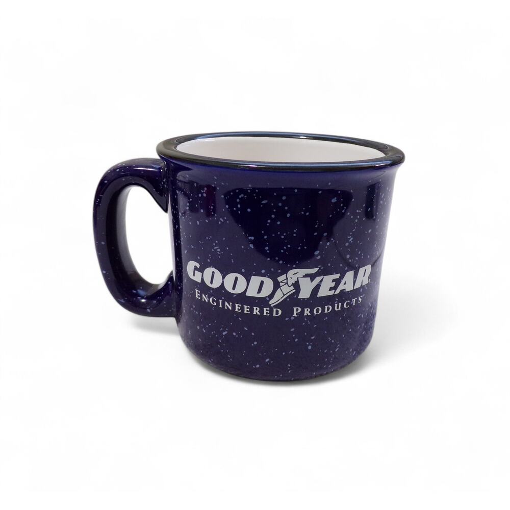 Goodyear ANS Distributing Heavyweight Stoneware Mug Cobalt Blue Speckles - Picture 5 of 5